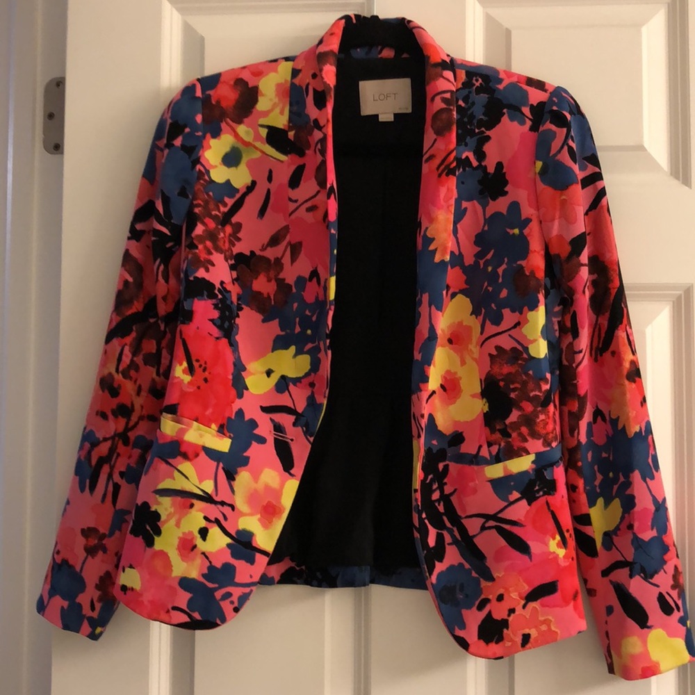 LOFT floral blazer